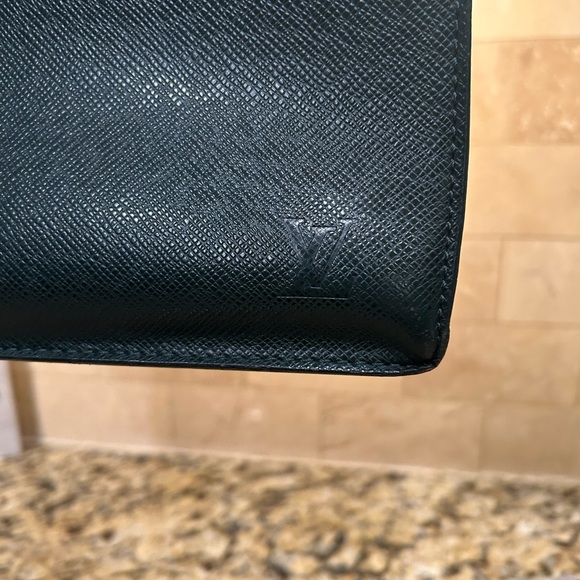 LOUIS VUITTON Serviette Kourad Briefcase Hand Bag Taiga Leather M30074 04YF148 - Picture 2 of 16